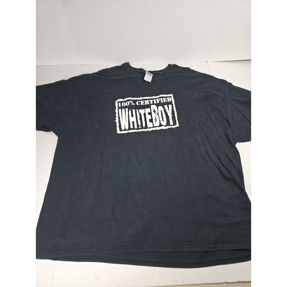 100% Whiteboy Black Short Sleeve‎ T-Shirt Mens Size 4XL